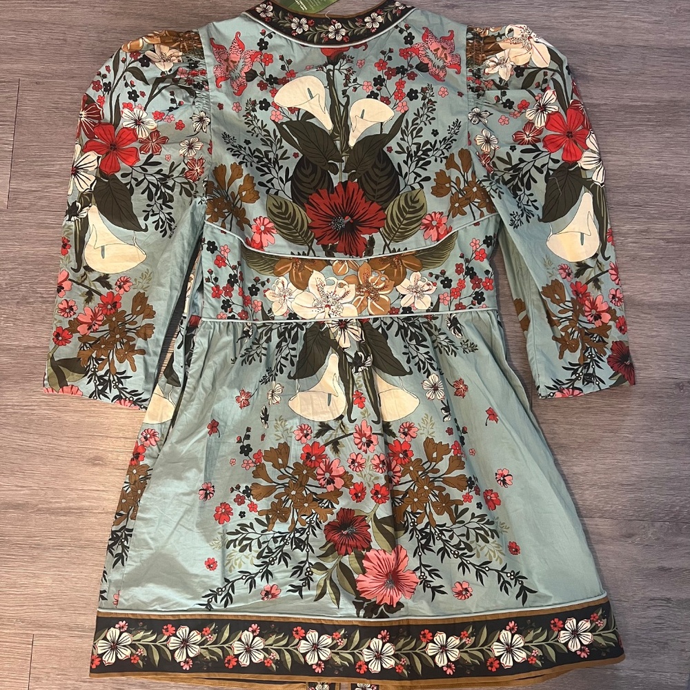 FARM Rio Beauty Bouquet Blue Mini Dress (NWT) - Picture 10 of 13